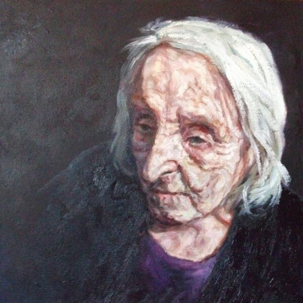 Old Lady With Alzheimers Disease Portrait of artists Grandmother 2016 1019x1024 1 600x600